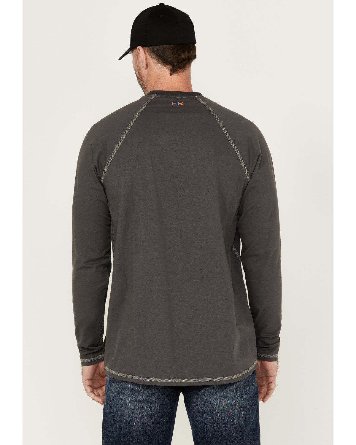 Image #4 - Cody James Men's FR Long Sleeve Raglan Crew Work Shirt, Charcoal, hi-res