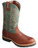 Image #2 - Twisted X Men's Saddle Vamp Pull On Work Boots - Steel Toe, Cognac, hi-res