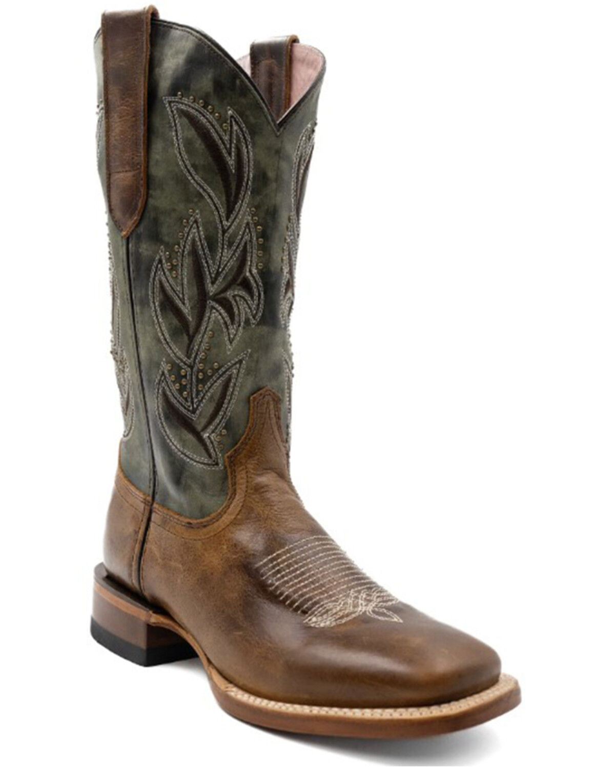 Image #1 - Ferrini Women's Maggie Western Boots - Broad Square Toe, Brown, hi-res