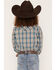 Image #4 - Cody James Boys' Niagra Falls Plaid Print Long Sleeve Snap Western Shirt, Blue, hi-res
