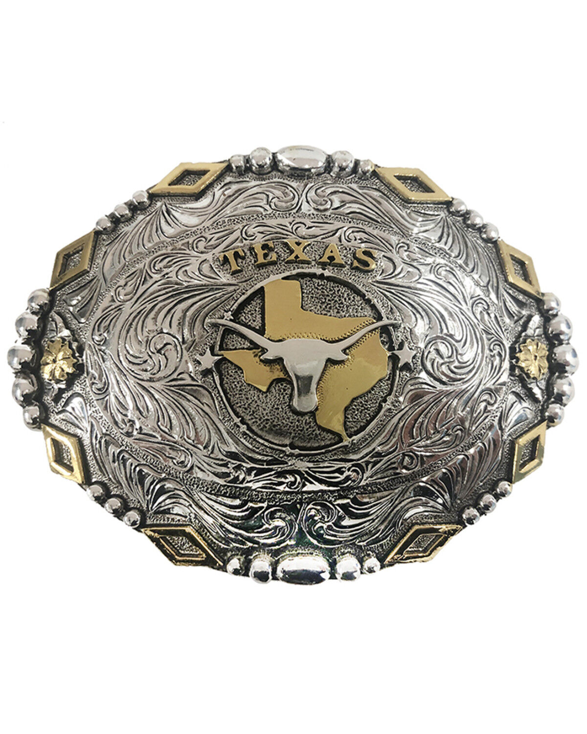 Image #1 - Cody James Men's Texas Longhorn Regional Buckle, Silver, hi-res