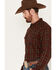 Image #2 - Cody James Men's Rusty Spur Plaid Print Long Sleeve Snap Western Flannel Shirt - Big & Tall, Rust Copper, hi-res
