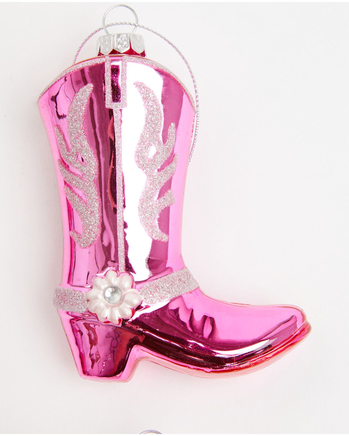 Image #5 - Boot Barn Cowboy Boots Glass Christmas Ornament Set - 4 Piece, Pink, hi-res