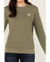 Image #3 - Carhartt Women's Relaxed Fit Midweight Crewneck Sweatshirt , Olive, hi-res