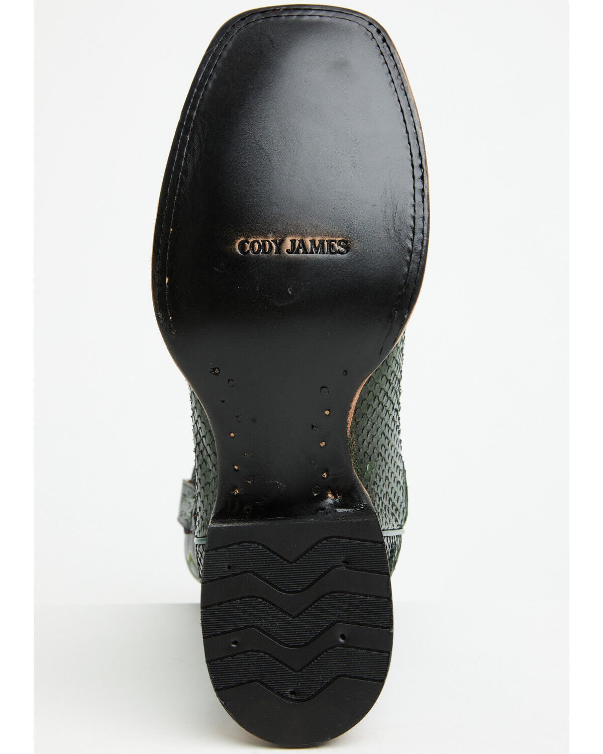 Image #7 - Cody James Men's Exotic Python Western Boots - Broad Square Toe, Green, hi-res