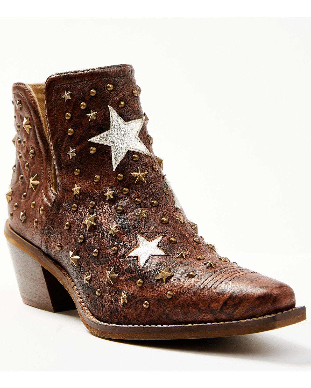 Myra Bag Women's Toasty Booties - Snip Toe, Cognac, hi-res