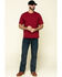 Hawx Men's Red Solid Pocket Short Sleeve Work T-Shirt , Red, hi-res