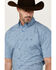 Image #2 - George Strait by Wrangler Men's Paisley Print Short Sleeve Stretch Western Shirt, Blue, hi-res