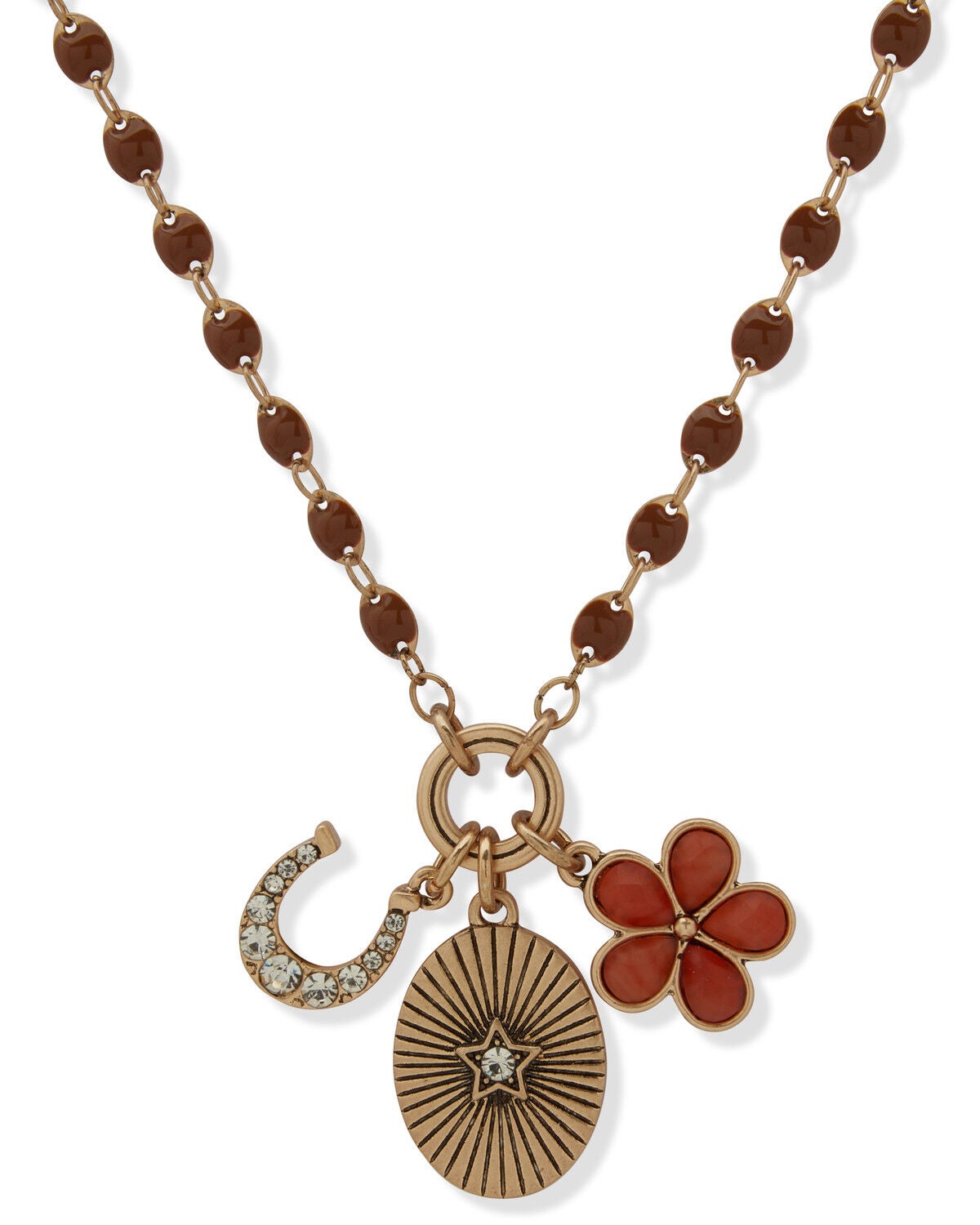 Lainey Wilson Women's Lucky One Pendant Necklace, Brown, hi-res