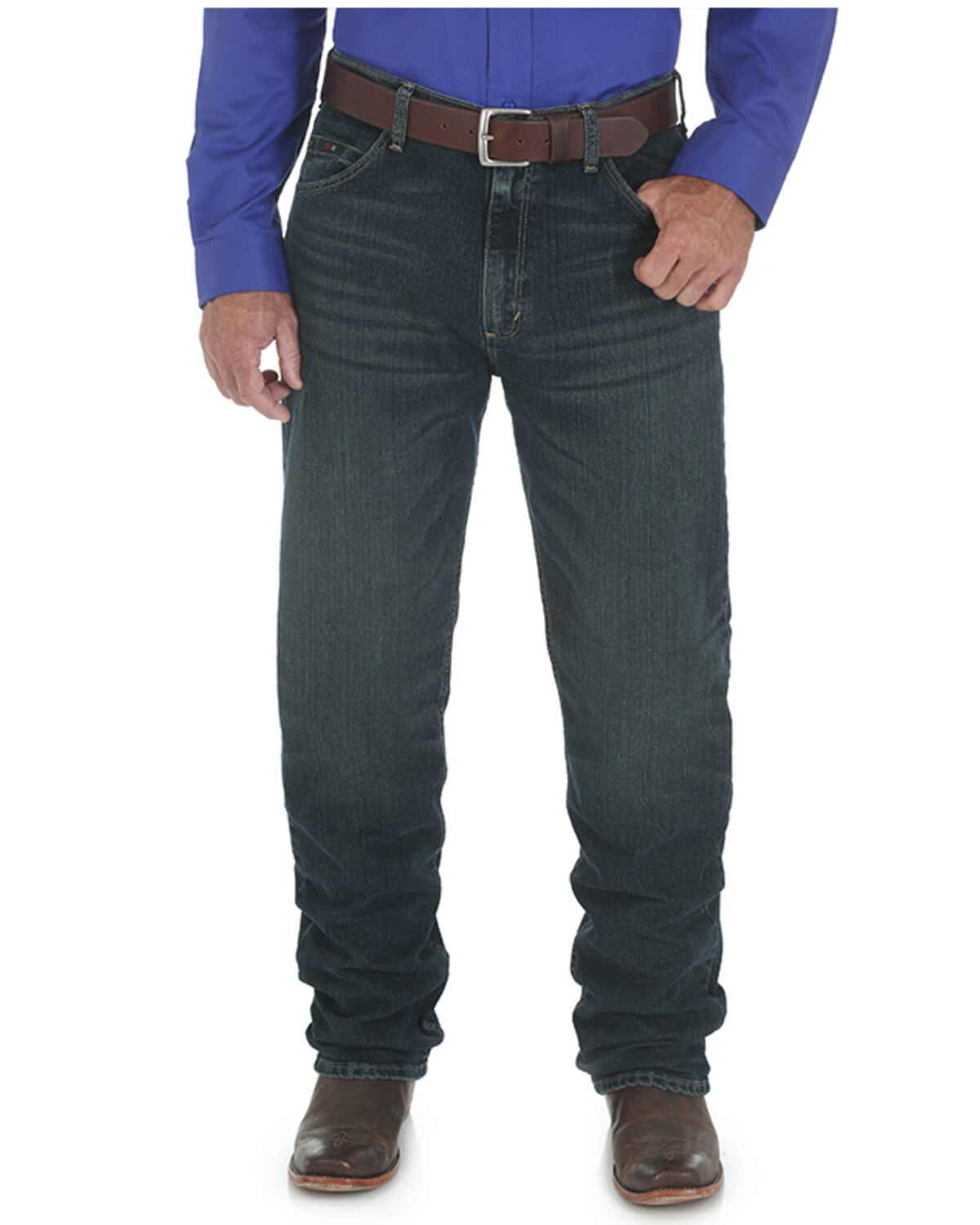 Image #1 - Wrangler 20X Men's Root Beer Advanced Comfort Competition Relaxed Bootcut Jeans, Indigo, hi-res