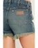 Image #4 - Wrangler Women's Dark Wash High Rise Reworked Denim Shorts, Dark Wash, hi-res