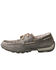 Twisted X Women's Tooled Boat Shoes - Moc Toe, Grey, hi-res