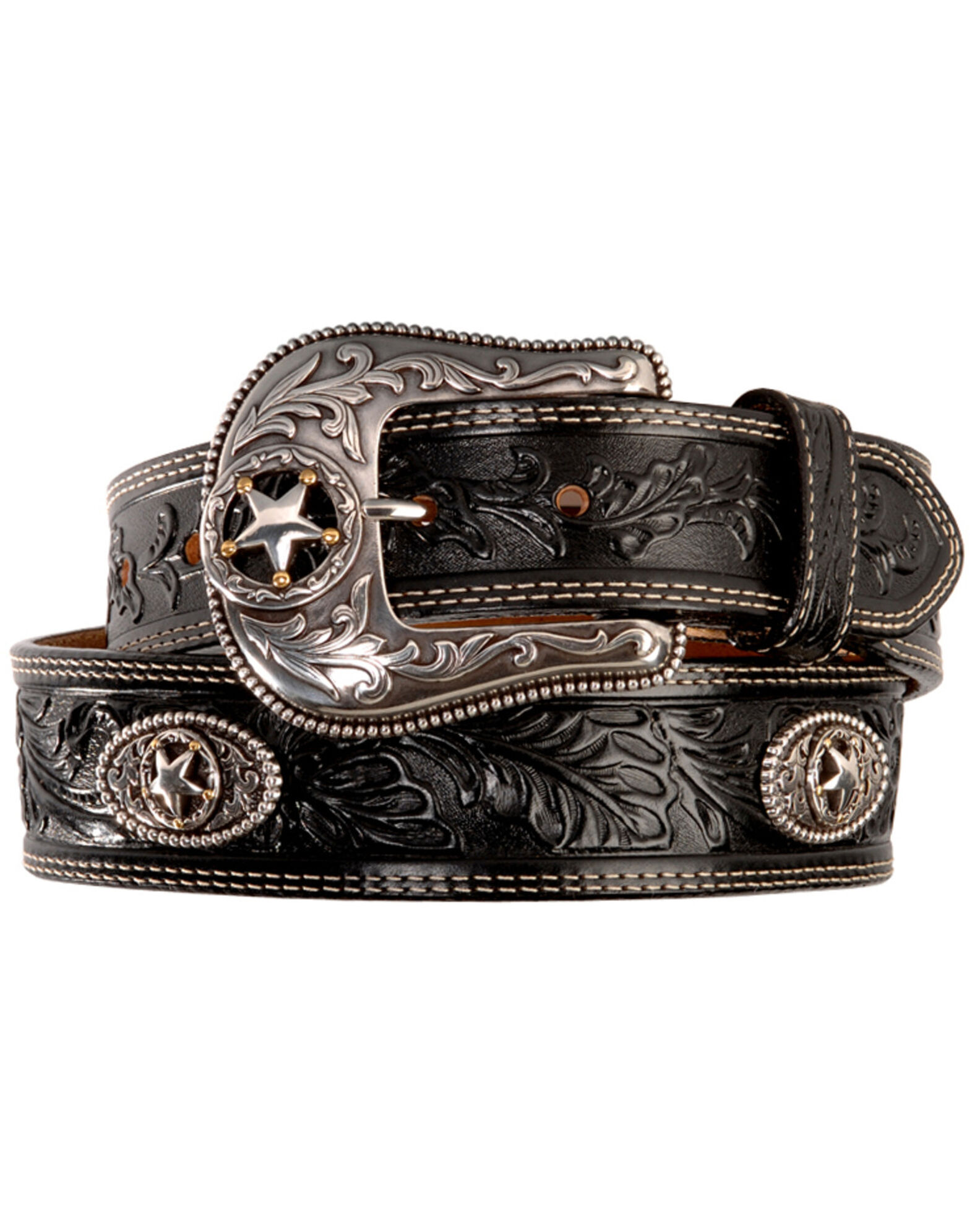 Justin leather belt sale