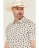 Image #2 - Burlebo Men's Ducks And Dogs Print Short Sleeve Button-Down Polo Shirt, Natural, hi-res