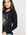 Ariat Women's Ace of Diamonds Shirt, Black, hi-res