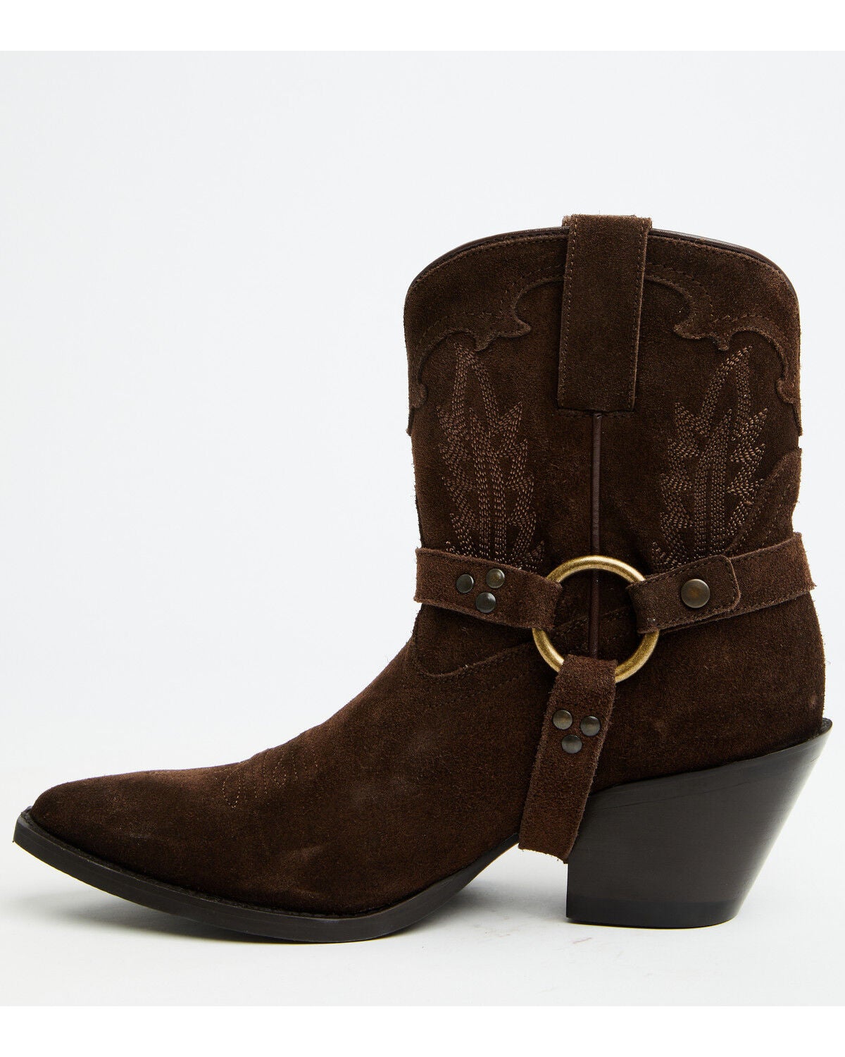Image #3 - Idyllwind Women's Dust Rider Suede Western Booties - Snip Toe, Chocolate, hi-res