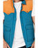 Image #3 - Rock & Roll Denim Men's Vintage 46 Color Block Vest, Teal, hi-res