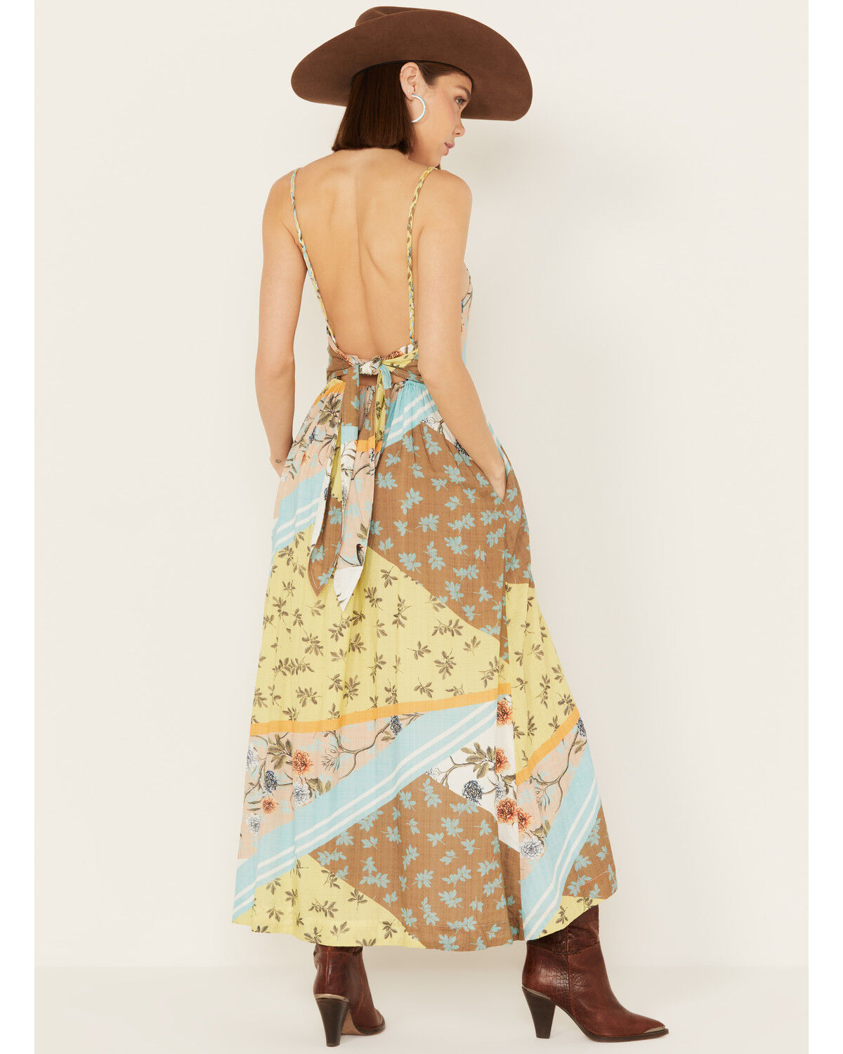 Image #4 - By Together Women's Floral Print Back Tie Sleeveless Maxi Dress, , hi-res