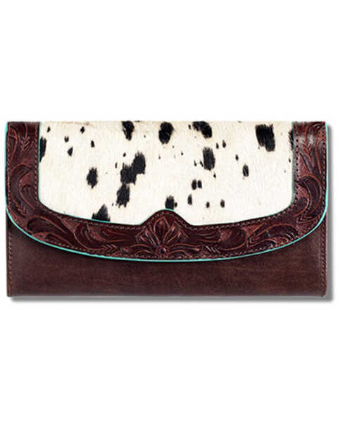 Ariat Women's Cowhide Wallet, Brown, hi-res