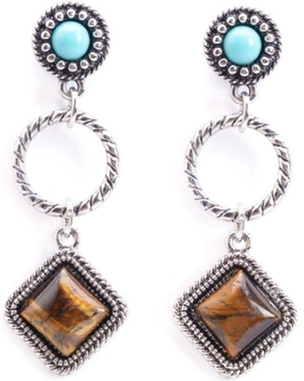 Image #1 - Cowgirl Confetti Women's Devine Connection Earrings, Silver, hi-res