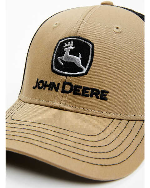 Image #2 - John Deere Men's Elk Patch Mesh Back Ball Cap, Olive, hi-res