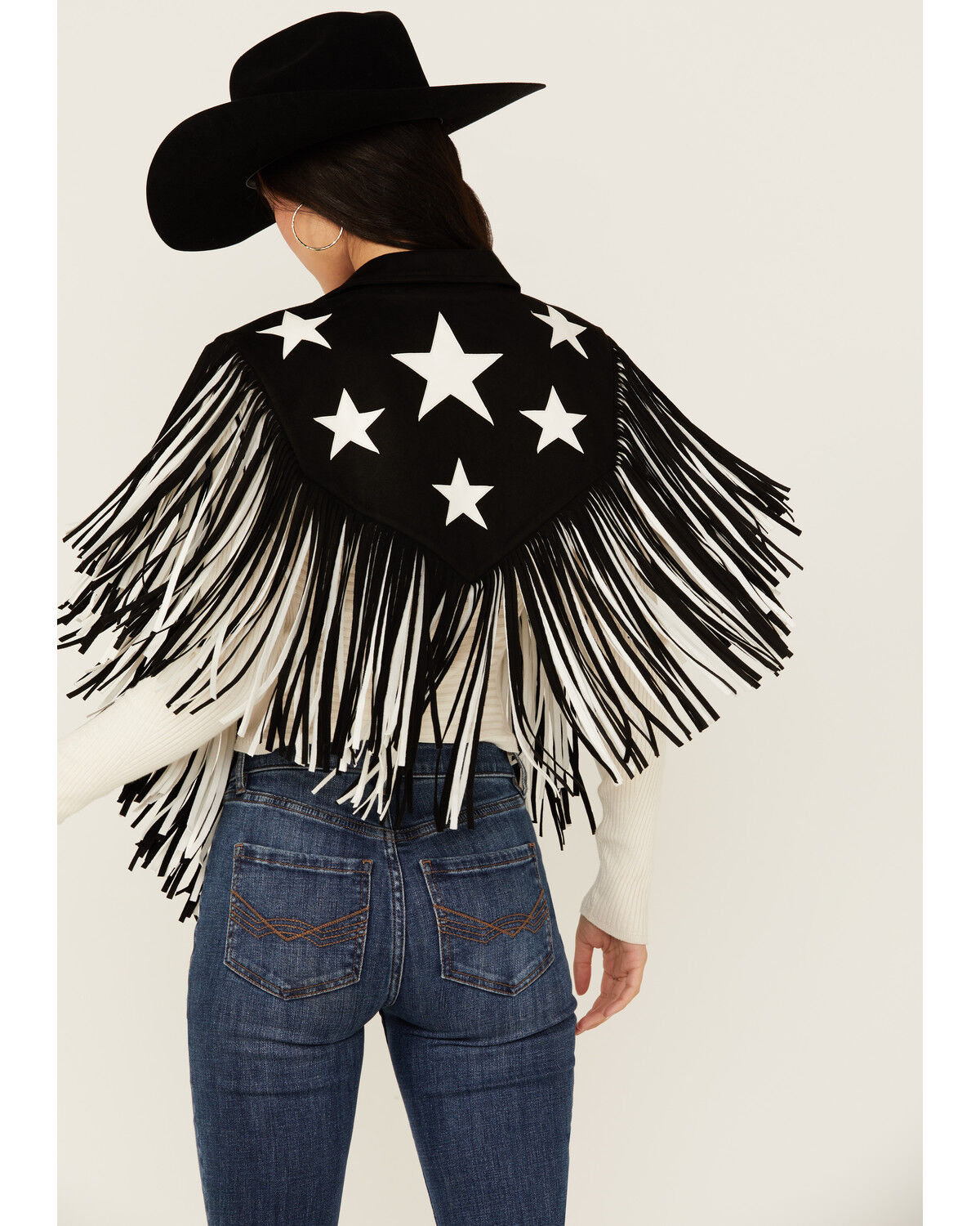 Image #1 - Saints & Hearts Women's Faux Suede Star Cape, , hi-res