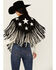 Image #1 - Saints & Hearts Women's Faux Suede Star Cape , Black, hi-res