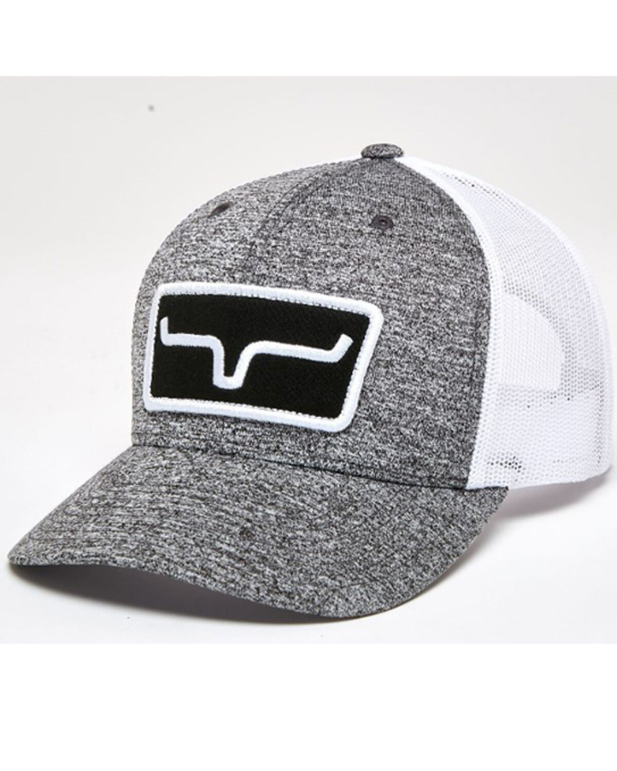 Image #1 - Kimes Ranch Men's The Cutter Logo Patch Mesh Back Trucker Cap, Heather Grey, hi-res