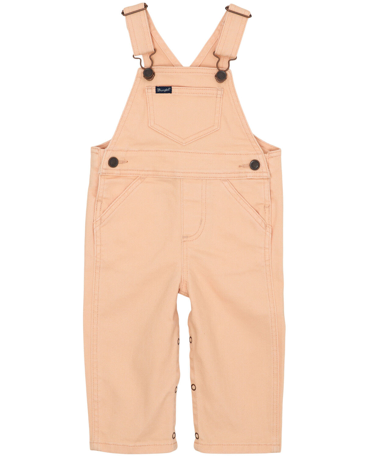 Image #1 - Wrangler Toddler Girls' Overalls, Peach, hi-res