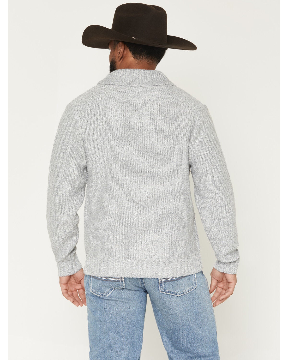 Image #4 - Cotton & Rye Men's Solid Cable Knit Sweater, Grey, hi-res
