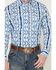 Image #3 - Wrangler Men's Checotah Southwestern Striped Long Sleeve Pearl Snap Western Shirt - Tall, Blue, hi-res