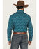 Image #4 - Wrangler Retro Men's Floral Print Long Sleeve Snap Western Shirt, Blue, hi-res