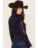 Image #4 - Ariat Women's Love Team Kirby Stretch Long Sleeve Button Down Western Shirt, Navy, hi-res