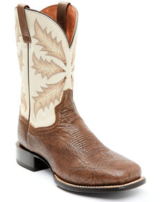 Dan Post Men's Bone Western Boots - Wide Square Toe, Chocolate, hi-res