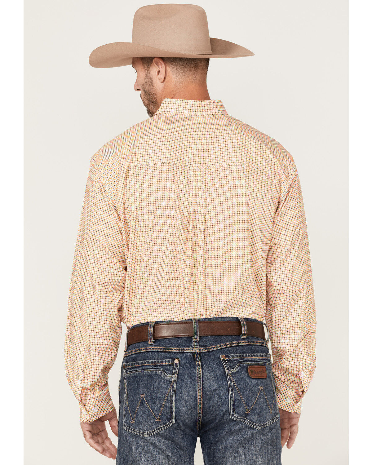 Image #4 - Cinch Men's ARENAFLEX® Small Plaid Long Sleeve Button Down Western Shirt, White, hi-res