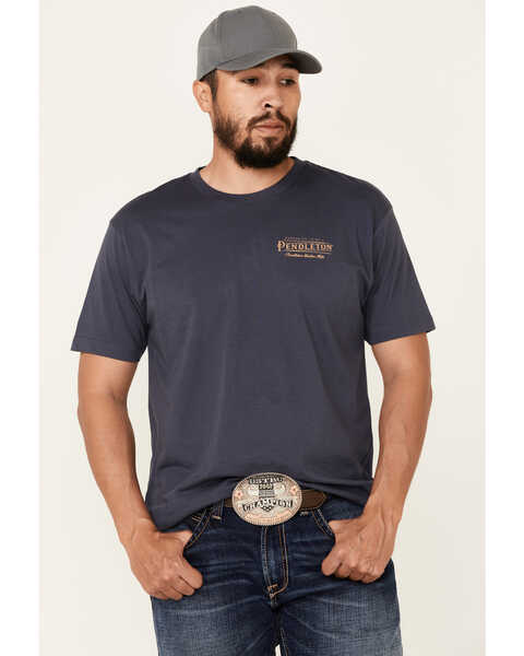 Pendleton Men's Vintage Logo Short Sleeve T-Shirt , Blue, hi-res
