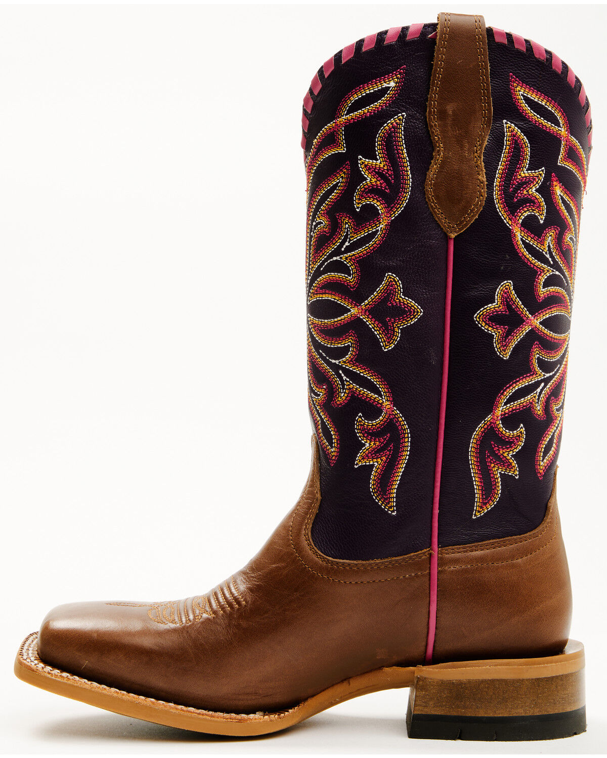 Image #3 - Ariat Women's Showdown Western Boots - Broad Square Toe, Tan, hi-res