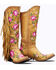 Junk Gypsy By Lane Women's Flora Floral Studded Western Boots - Snip Toe , Mustard, hi-res