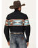 Image #4 - Roper Men's Vintage Southwestern Print Long Sleeve Snap Western Shirt , Black, hi-res