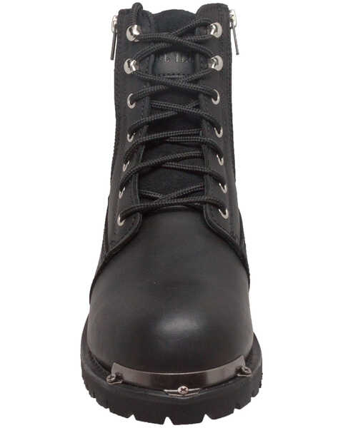 Ad Tec Men's Double Zipper Biker Boots - Soft Toe, Black, hi-res