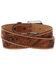 Image #4 - Tony Lama Men's Floral Tooled Leather Belt - Reg & Big, Tan, hi-res