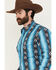 Image #2 - Wrangler Men's Checotah Southwestern Striped Long Sleeve Pearl Snap Western Shirt, Multi, hi-res
