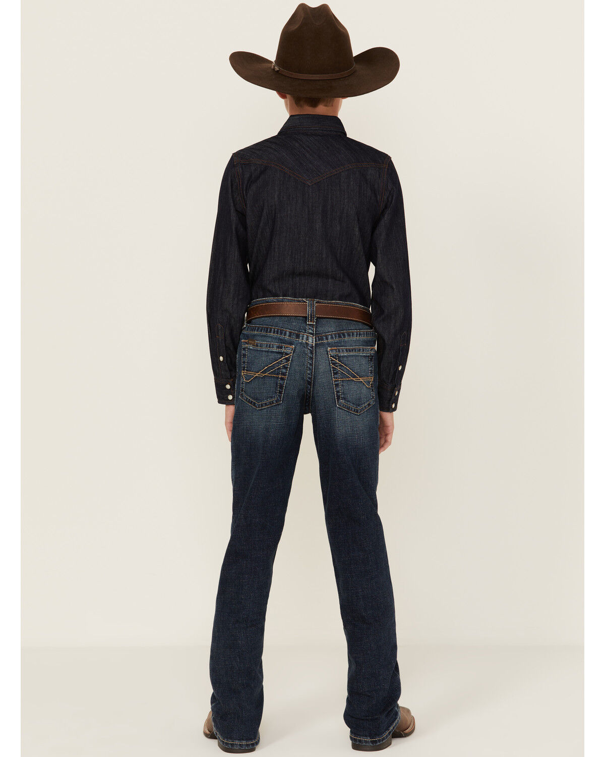 Image #3 - Ariat Boys' Relaxed Bootcut Denim Jeans, Blue, hi-res