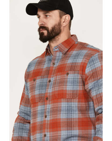 Image #2 - Dakota Grizzly Men's Grant Plaid Button Down Western Flannel Shirt, Blue/red, hi-res
