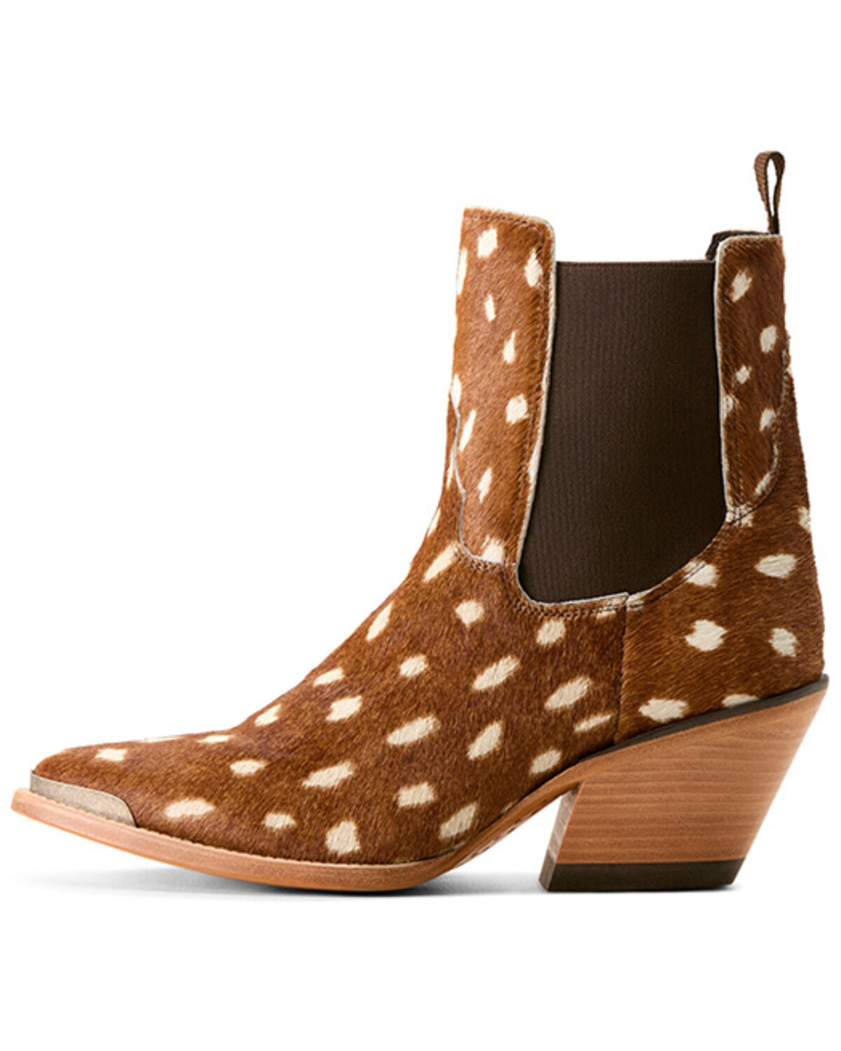 Image #2 - Ariat Women's Shiloh Hairon Deer Print Booties - Round Toe, Brown, hi-res