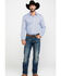 Scully Signature Soft Series Men's X Geo Print Long Sleeve Western Shirt , Blue, hi-res