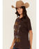Image #2 - Shyanne Women's Hold Your Horses Short Sleeve Graphic Tee, Chocolate, hi-res