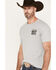 Image #2 - Howitzer Men's American Warrior Graphic Short Sleeve T-Shirt, Heather Grey, hi-res