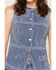 Image #3 - Blue B Women's Boot Barn Exclusive Embroidered Western Motif Denim Top, Medium Wash, hi-res