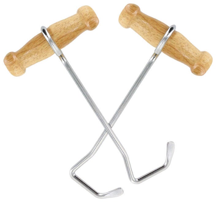BB Ranch 7.5" Boot Hooks, Silver, hi-res